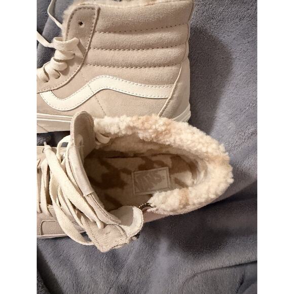 Vans Sk8-Hi Cozy Hug Lined Biscotti Beige shoes Size Men’s 7.5 / Women’s 9 - Picture 2 of 7
